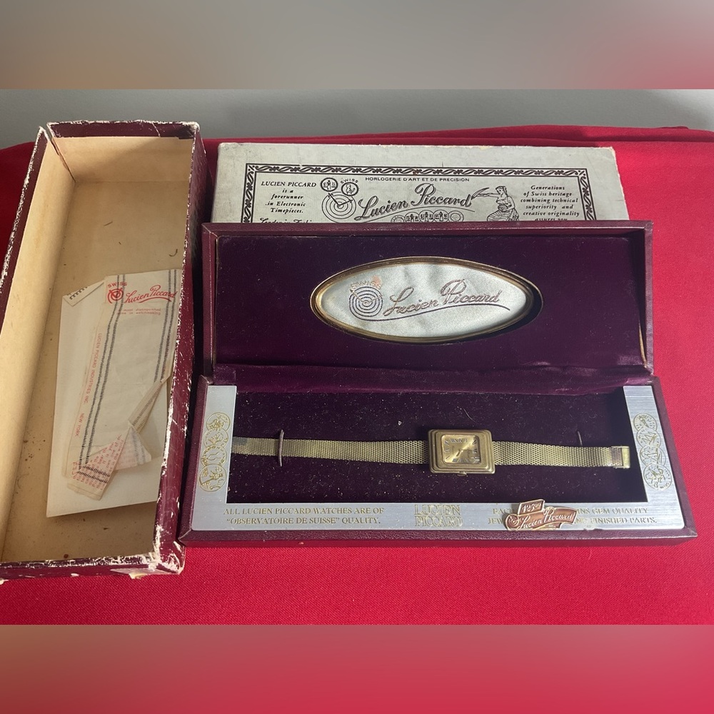 Exquisite Vintage Lucien Piccard Swiss Dress Watch Timeless Elegance Luccard Gol